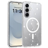 Samsung Galaxy S26+ (Plus) EIDERWOOD Magnetiskt Plast Glitter Skal - MagSafe Kompatibel - Genomskinlig