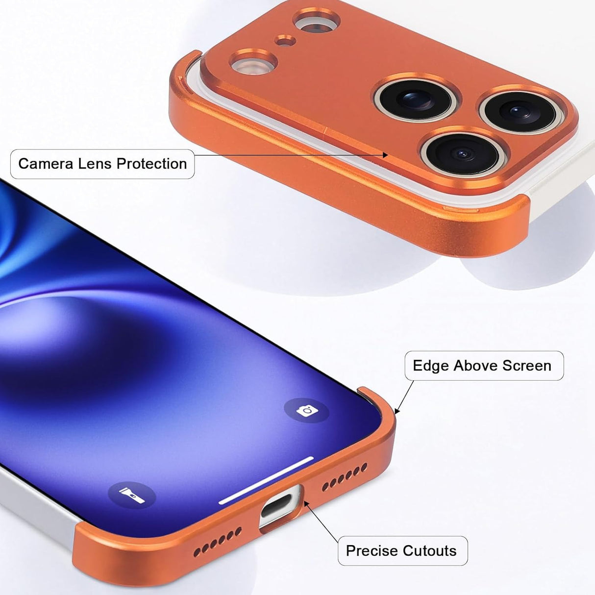 iPhone 17 Pro Tvådelat Bumper Skal m. Kameraskydd - Orange