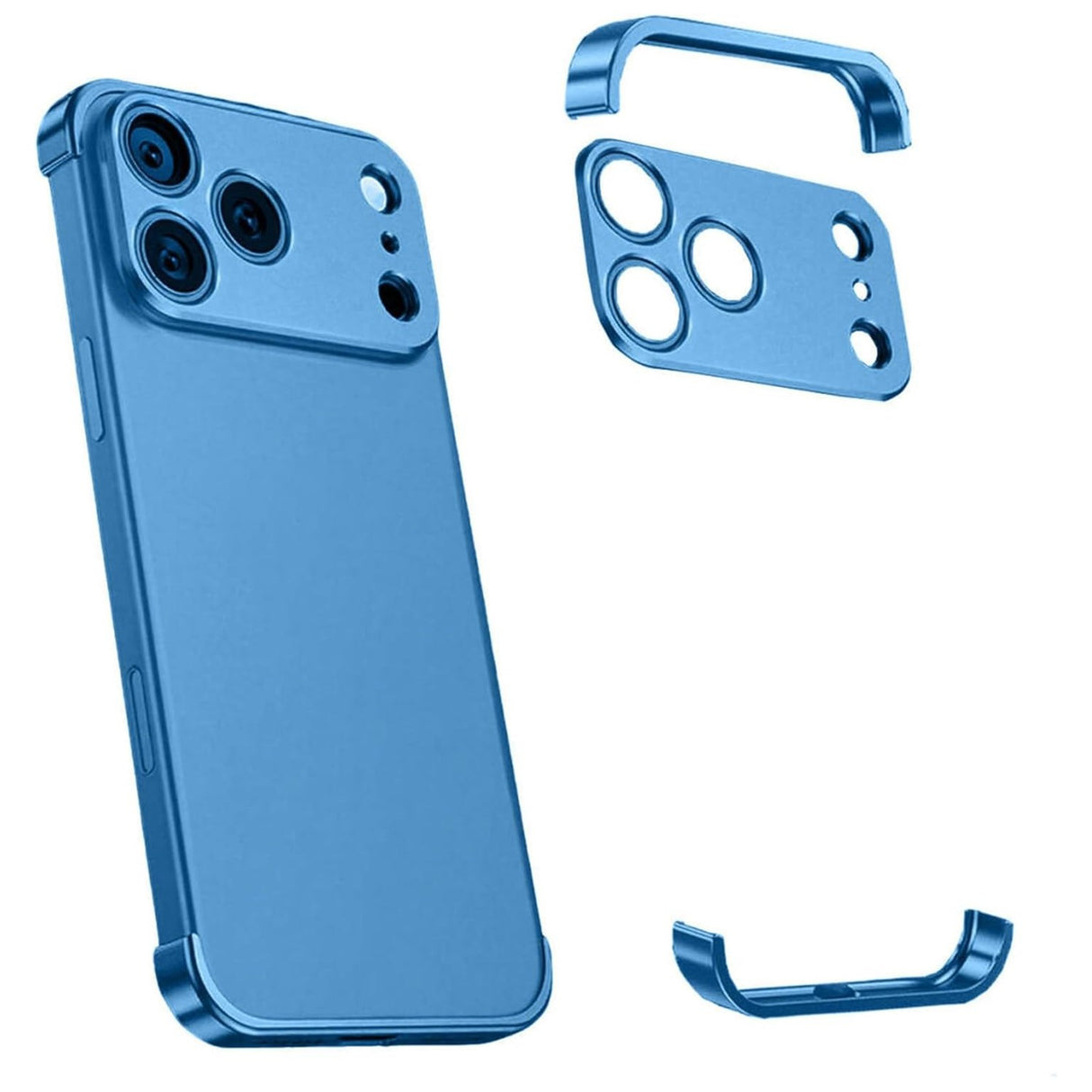 iPhone 17 Pro Tvådelat Bumper Skal m. Kameraskydd - Blå