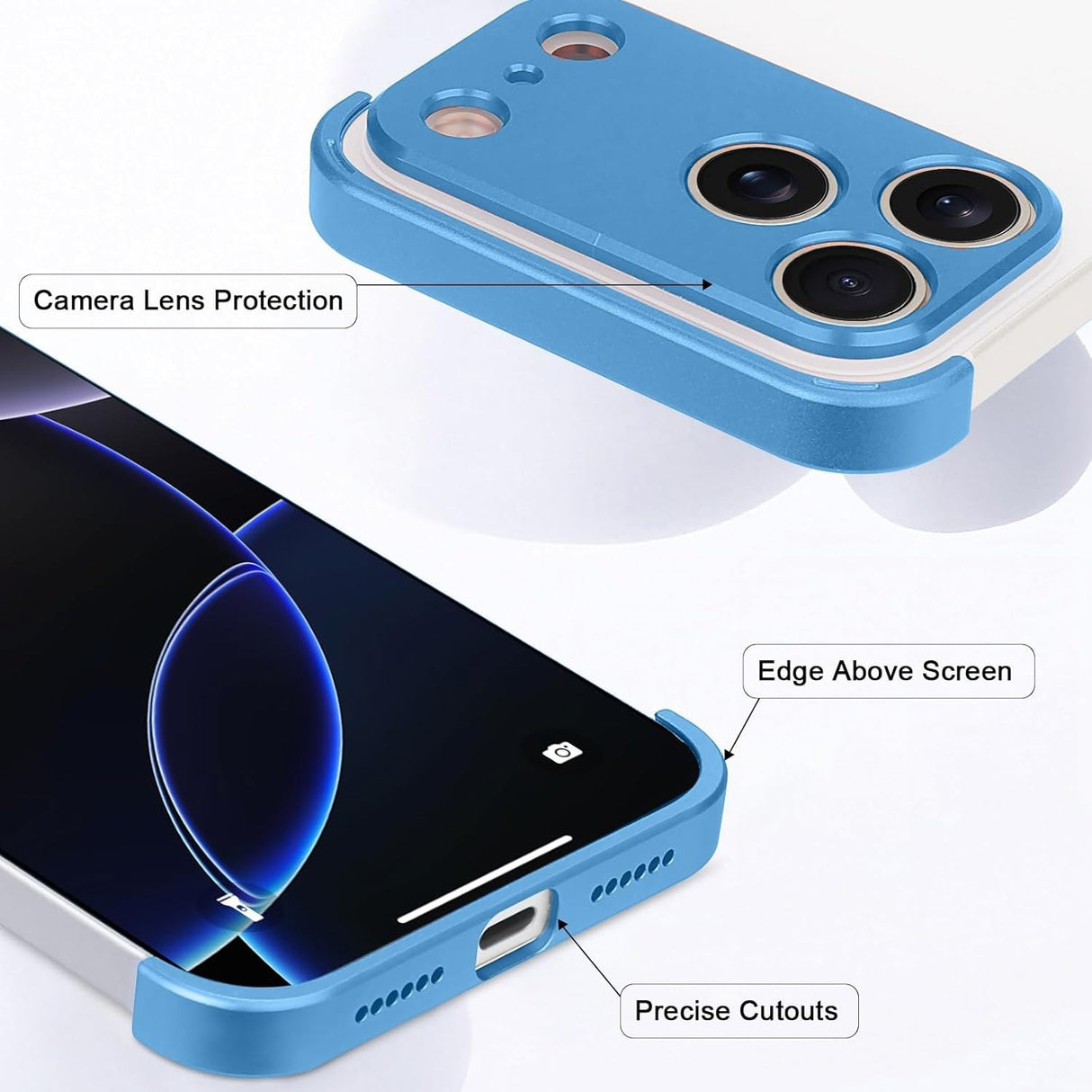 iPhone 17 Pro Tvådelat Bumper Skal m. Kameraskydd - Blå