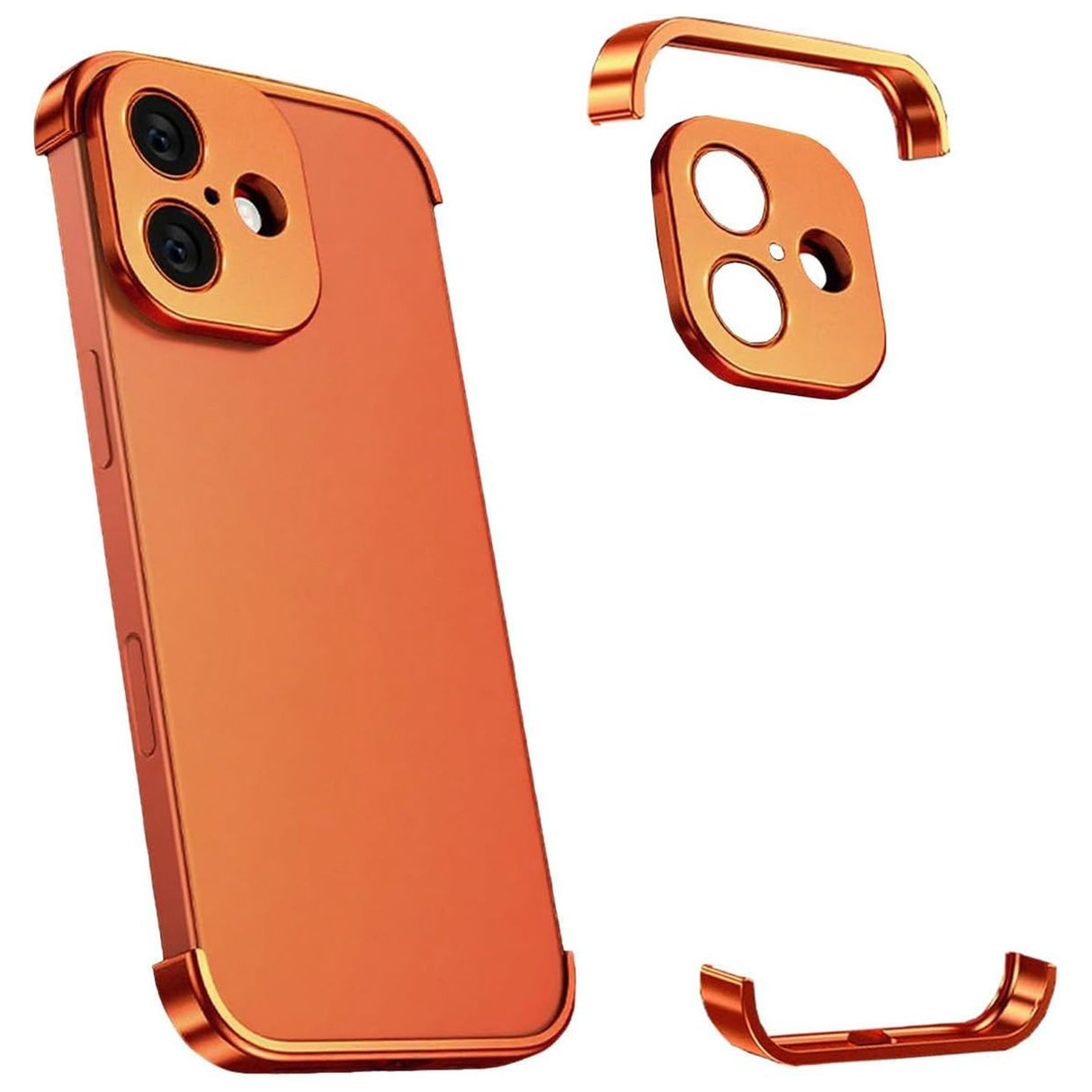 iPhone 17 Tvådelat Bumper Skal m. Kameraskydd - Orange