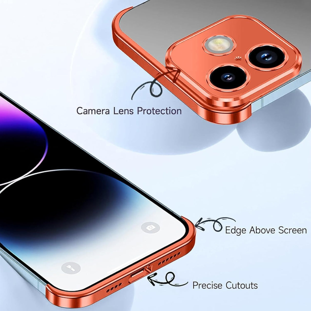 iPhone 17 Tvådelat Bumper Skal m. Kameraskydd - Orange