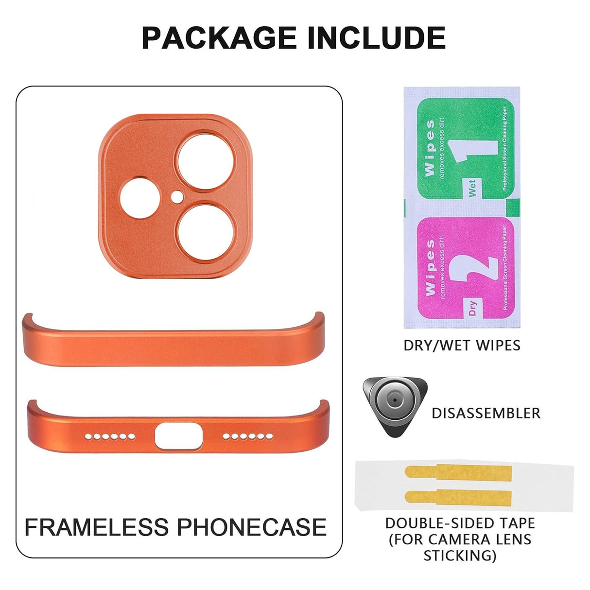 iPhone 17 Tvådelat Bumper Skal m. Kameraskydd - Orange