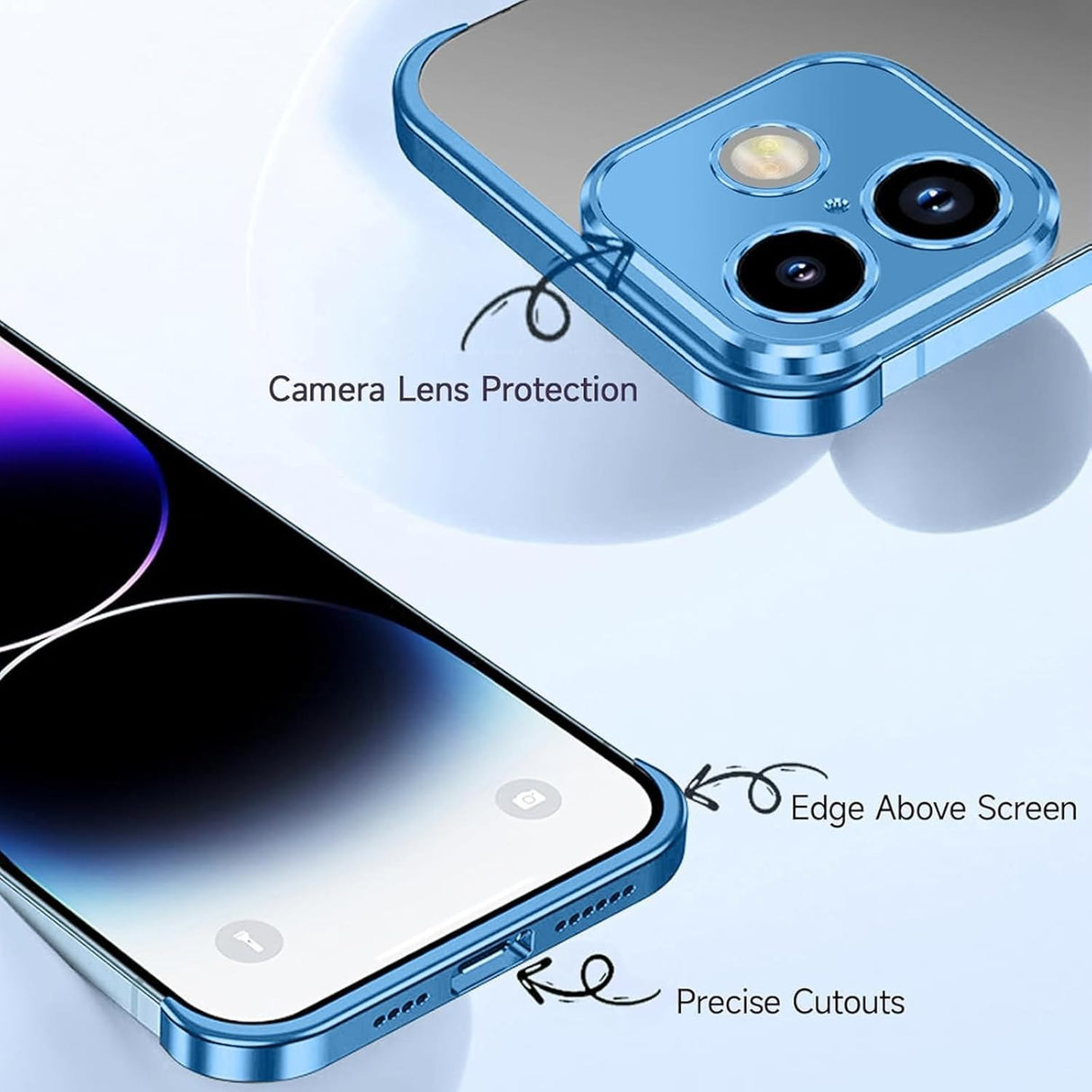 iPhone 17 Tvådelat Bumper Skal m. Kameraskydd - Blå
