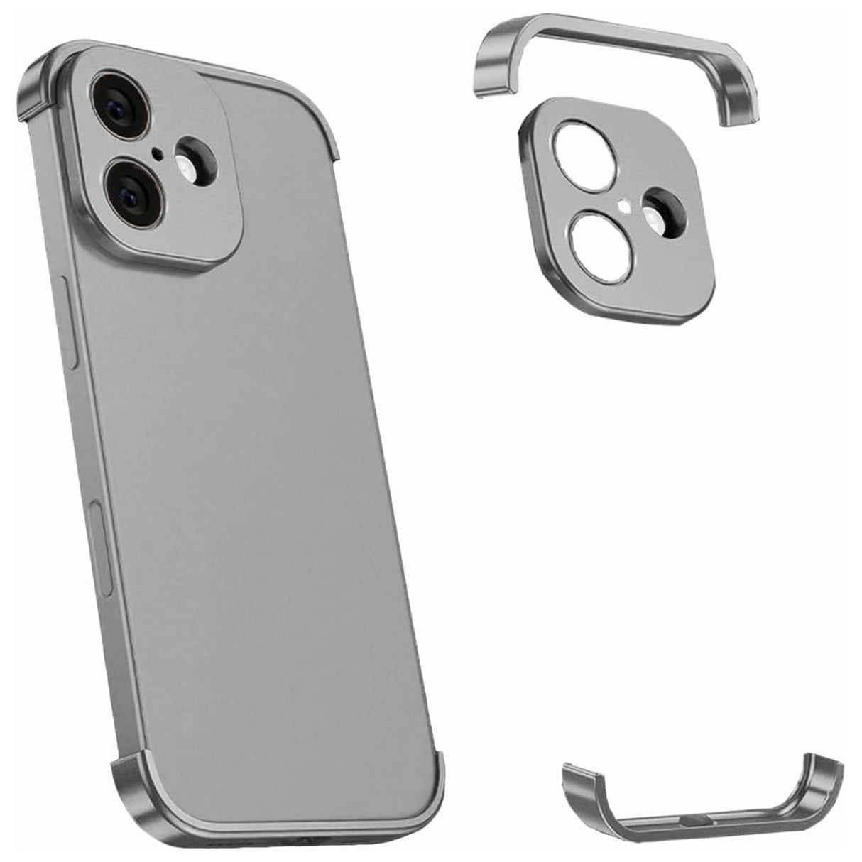 iPhone 17 Tvådelat Bumper Skal m. Kameraskydd - Grå