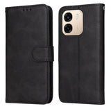 OPPO A6x EIDERWOOD Konstläder Fodral med Kortfack & Stativfunktion - Svart