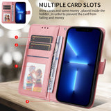 OPPO A6x EIDERWOOD Konstläder Fodral med Kortfack & Stativfunktion - Rosa