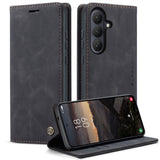 Samsung Galaxy S26 CASEME Konstläder Fodral m. Stativfunktion & Korthållare - Svart