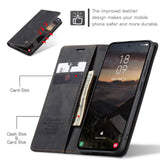 Samsung Galaxy S26 CASEME Konstläder Fodral m. Stativfunktion & Korthållare - Svart