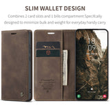 Samsung Galaxy S26 CASEME Konstläder Fodral m. Stativfunktion & Korthållare - Brun