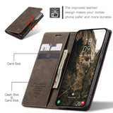Samsung Galaxy S26 CASEME Konstläder Fodral m. Stativfunktion & Korthållare - Brun