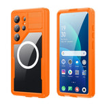 Samsung Galaxy S26 Ultra Redpebber Vattentätt Hybrid Plast Skal – MagSafe Kompatibel – Orange