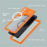 Samsung Galaxy S26 Ultra Redpebber Vattentätt Hybrid Plast Skal – MagSafe Kompatibel – Orange