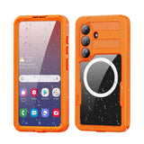 Samsung Galaxy S26 Redpebber Vattentätt Hybrid Plast Skal – MagSafe Kompatibel – Orange