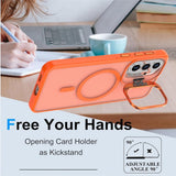 Samsung Galaxy A37 EIDERWOOD Hybrid Skal med Kickstand - MagSafe Kompatibelt - Orange