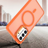 Samsung Galaxy A37 EIDERWOOD Hybrid Skal med Kickstand - MagSafe Kompatibelt - Orange