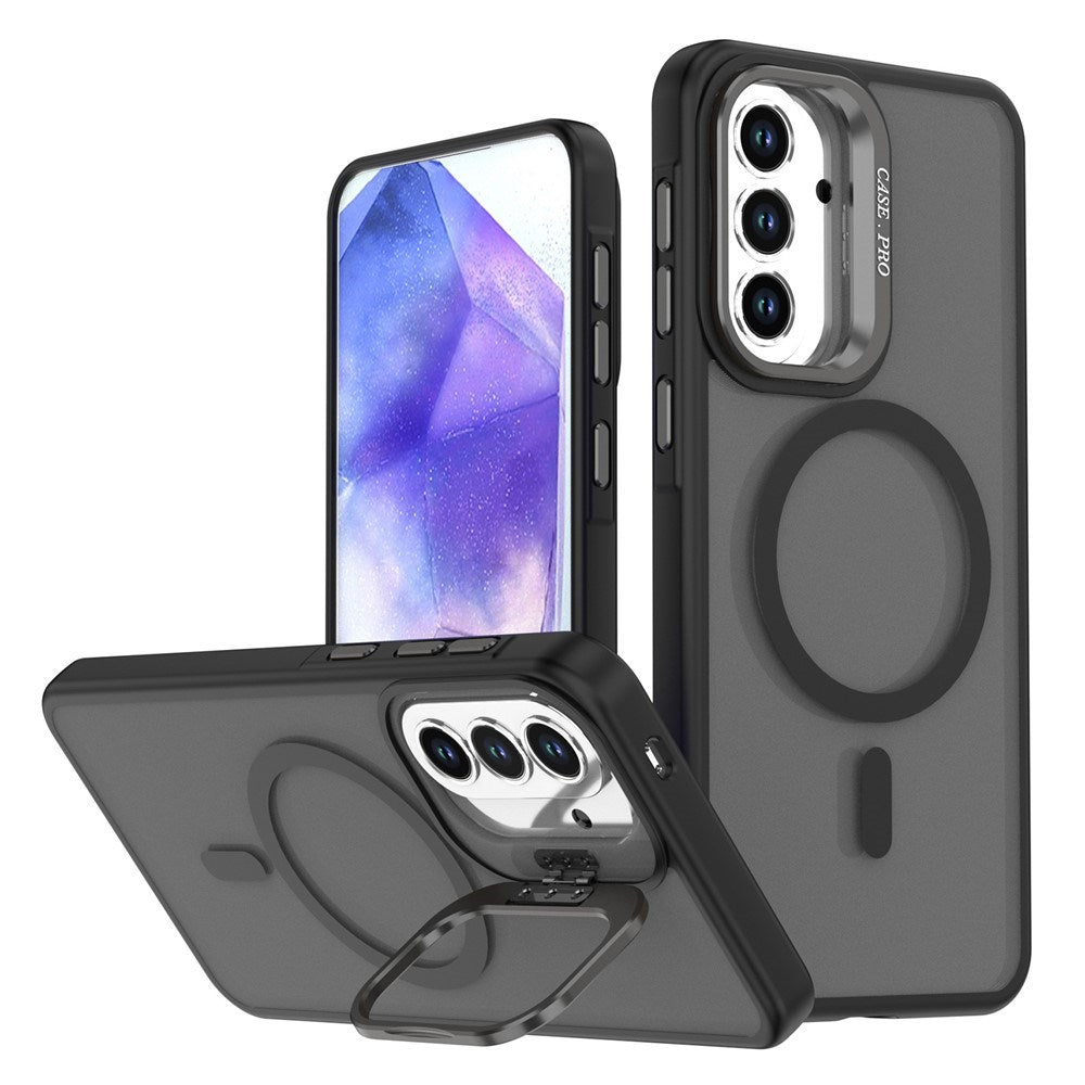 Samsung Galaxy A37 EIDERWOOD Hybrid Skal med Kickstand - MagSafe Kompatibelt - Svart