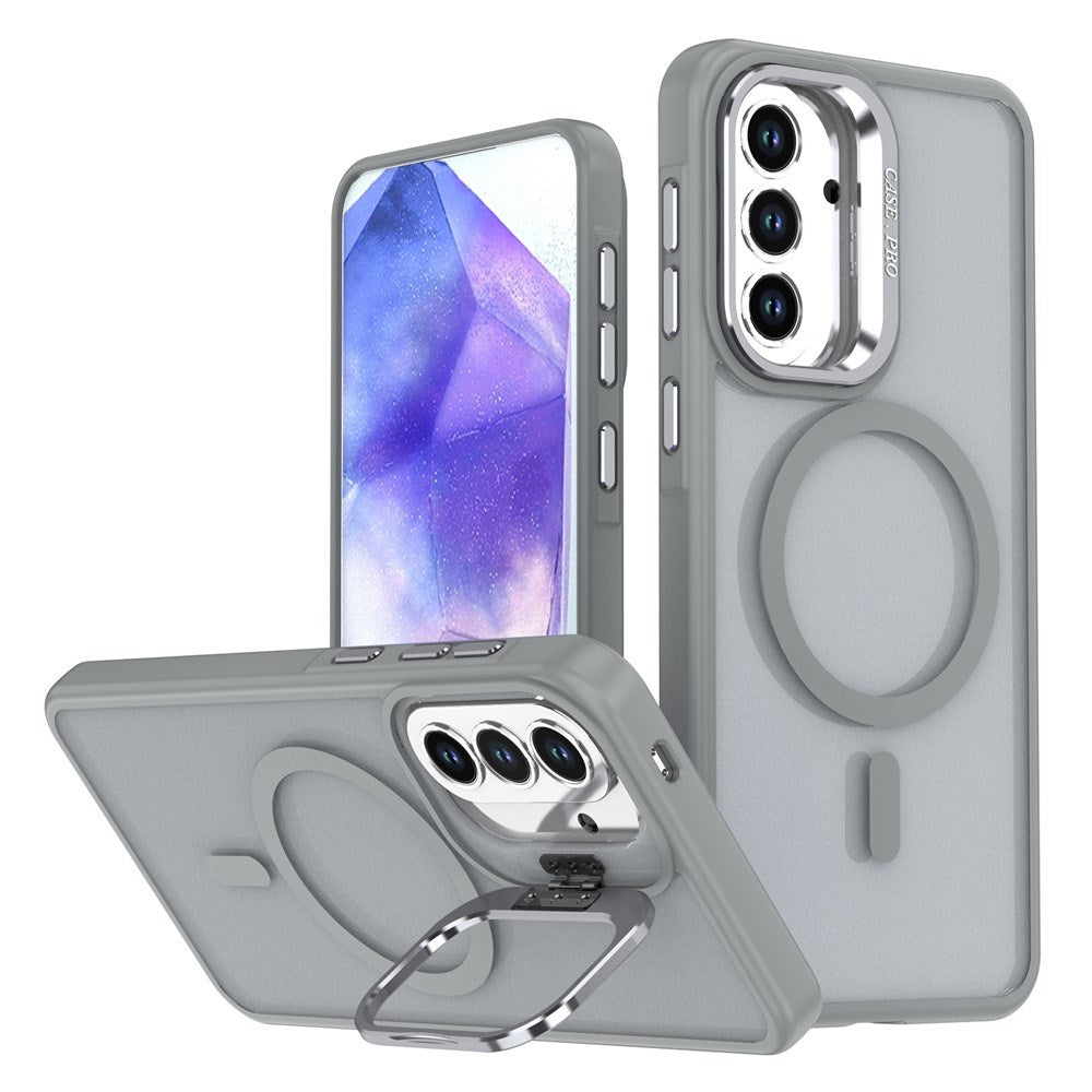 Samsung Galaxy A37 EIDERWOOD Hybrid Skal med Kickstand - MagSafe Kompatibelt - Grå