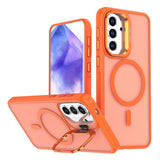 Samsung Galaxy A57 EIDERWOOD Hybrid Skal med Kickstand - MagSafe Kompatibelt - Orange