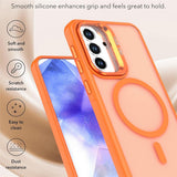 Samsung Galaxy A57 EIDERWOOD Hybrid Skal med Kickstand - MagSafe Kompatibelt - Orange