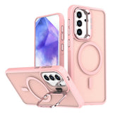 Samsung Galaxy A57 EIDERWOOD Hybrid Skal med Kickstand - MagSafe Kompatibelt - Rosa