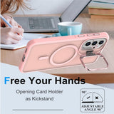 Samsung Galaxy A57 EIDERWOOD Hybrid Skal med Kickstand - MagSafe Kompatibelt - Rosa