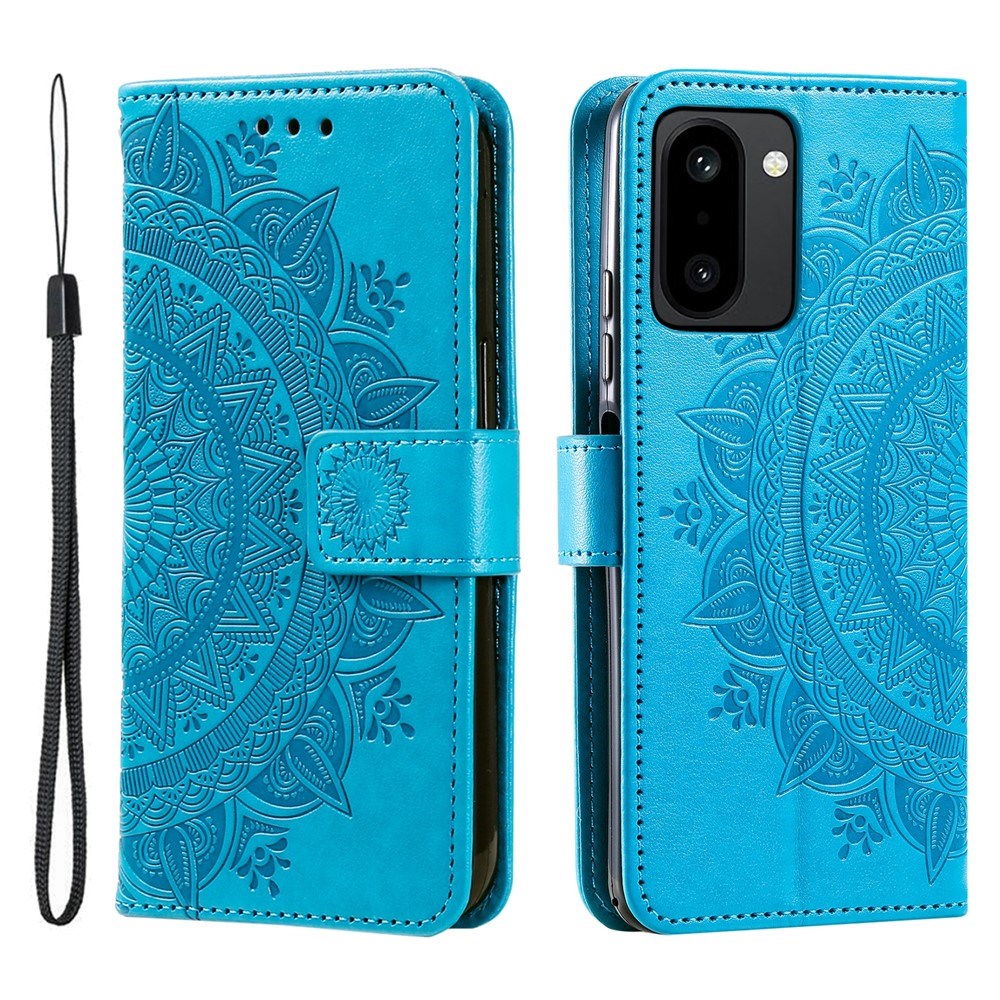 OnePlus 15R EIDERWOOD Konstläder Fodral m. Mönster - Blå