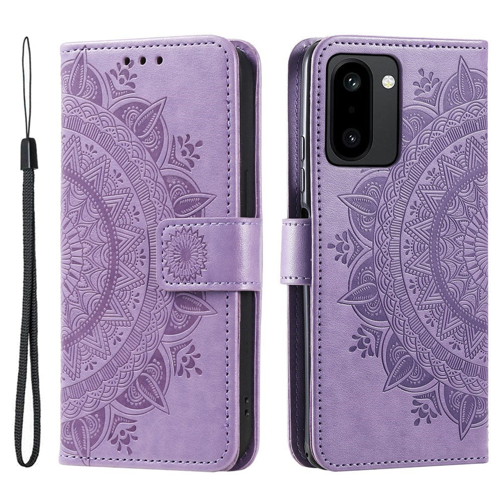 OnePlus 15R EIDERWOOD Konstläder Fodral m. Mönster - Lila
