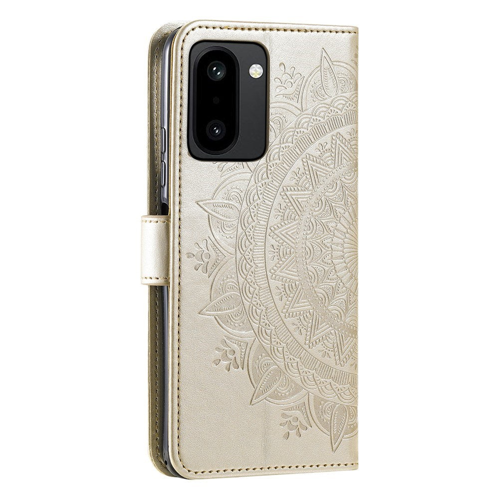 OnePlus 15R EIDERWOOD Konstläder Fodral m. Mönster - Guld