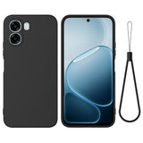 OPPO A6x EIDERWOOD Silikon Skal med Rem - Svart