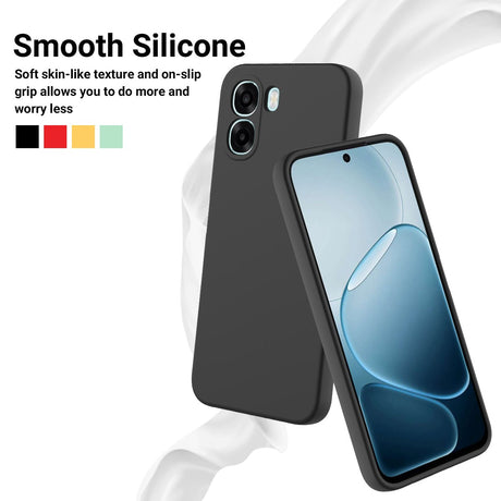 OPPO A6x EIDERWOOD Silikon Skal med Rem - Svart