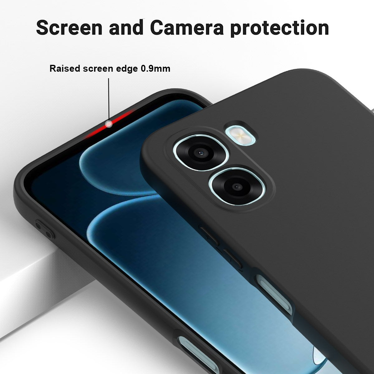 OPPO A6x EIDERWOOD Silikon Skal med Rem - Svart