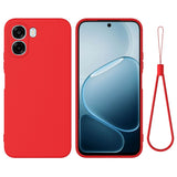 OPPO A6x EIDERWOOD Silikon Skal med Rem - Röd