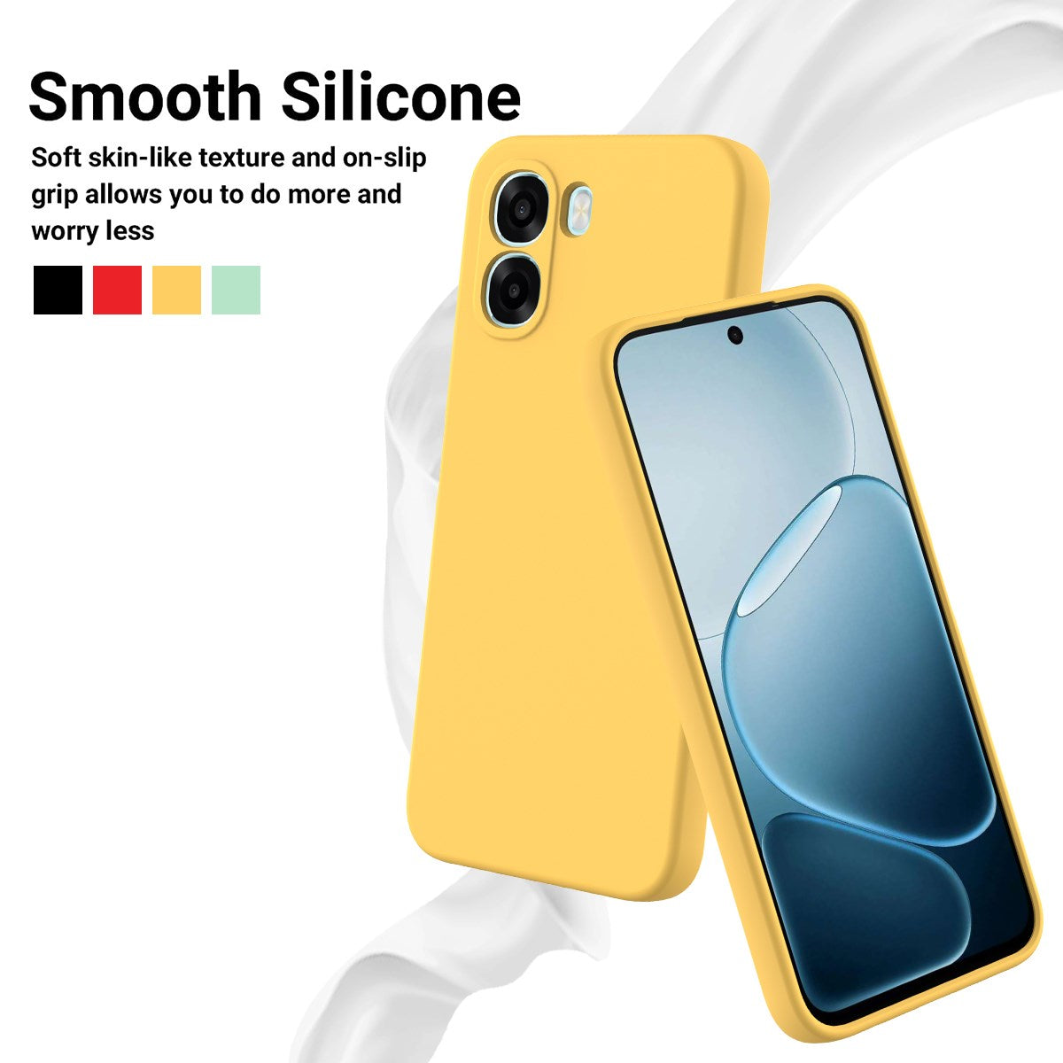 OPPO A6x EIDERWOOD Silikon Skal med Rem - Gul