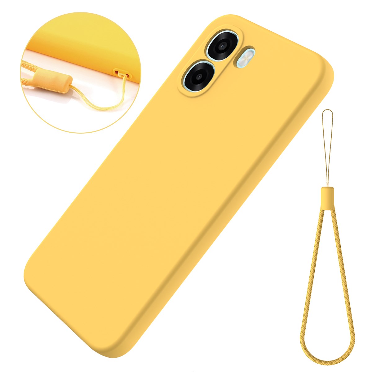 OPPO A6x EIDERWOOD Silikon Skal med Rem - Gul