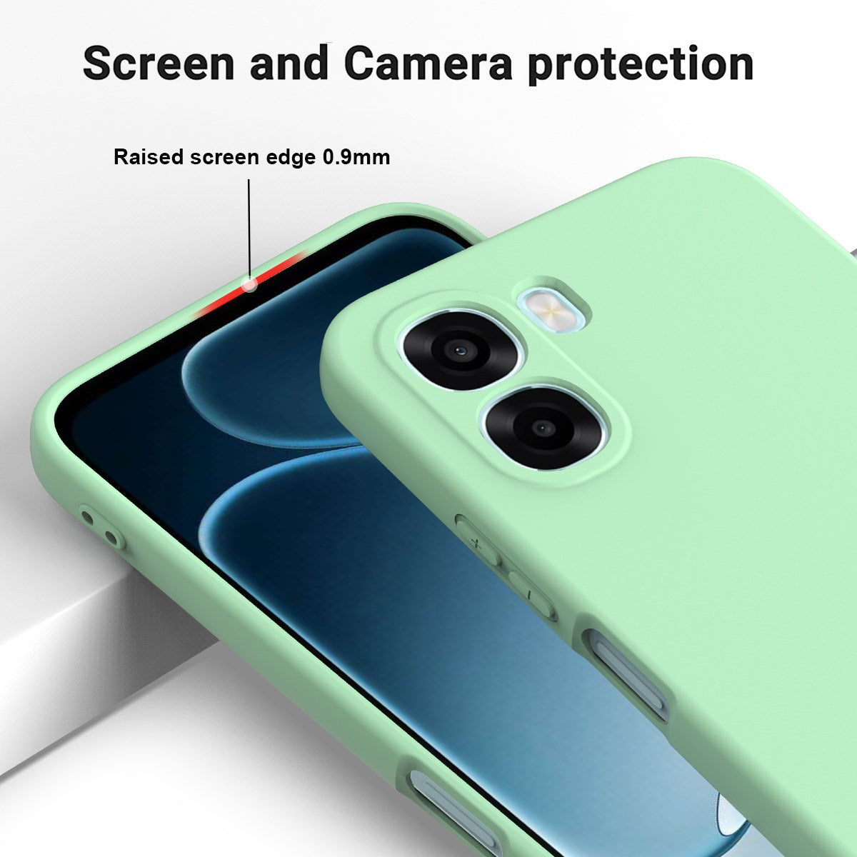 OPPO A6x EIDERWOOD Silikon Skal med Rem - Grön