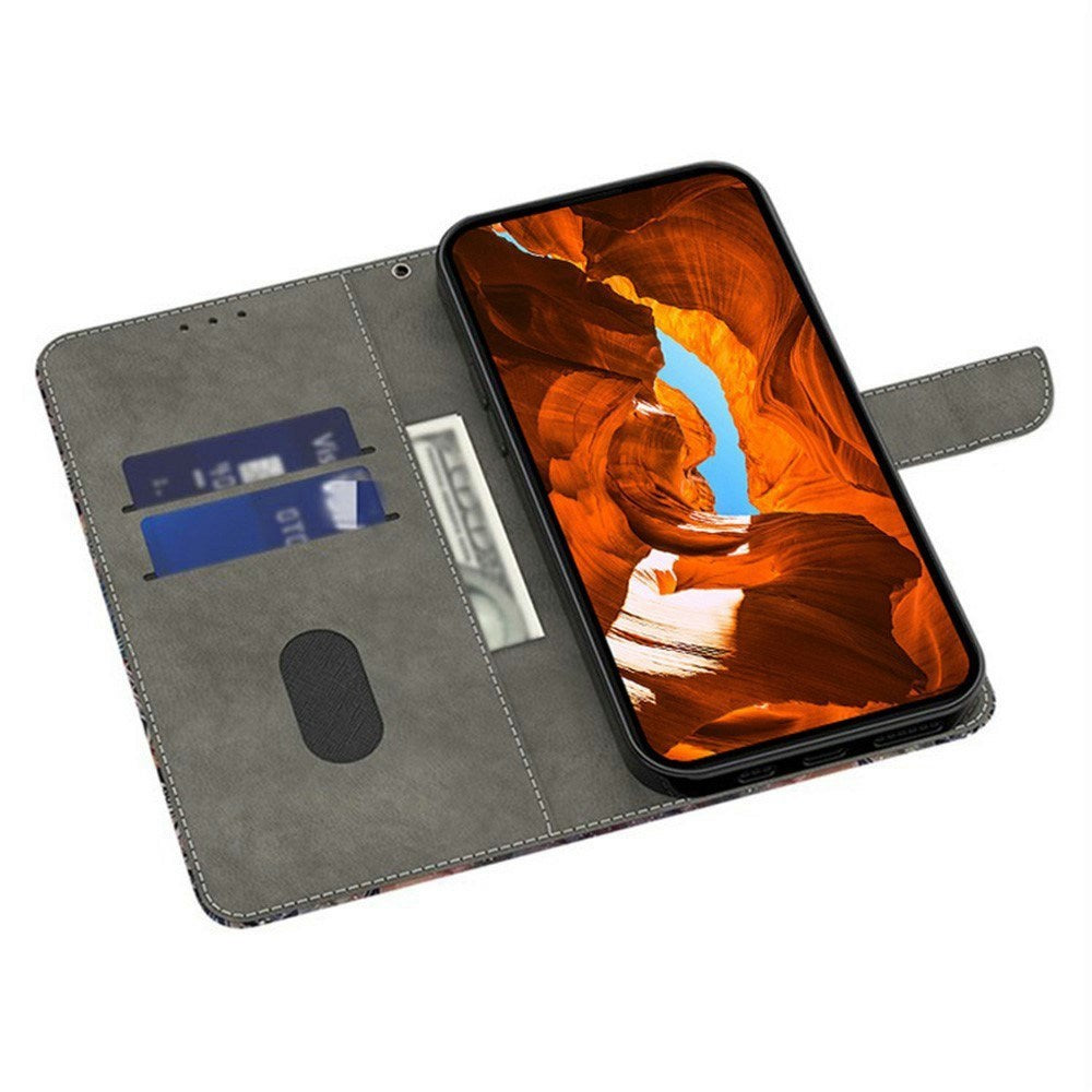 Samsung Galaxy A37 EIDERWOOD Konstläder Fodral med Inbyggd Korthållare & Stativfunktion - Färgglada Rutor