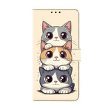 Samsung Galaxy A37 EIDERWOOD Konstläder Fodral med Inbyggd Korthållare & Stativfunktion - Katter