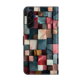 Samsung Galaxy A57 EIDERWOOD Konstläder Fodral med Inbyggd Korthållare & Stativfunktion - Färgglada Rutor