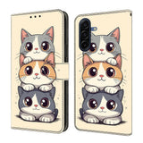 Samsung Galaxy A57 EIDERWOOD Konstläder Fodral med Inbyggd Korthållare & Stativfunktion - Katter