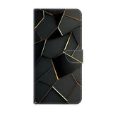 Samsung Galaxy A57 EIDERWOOD Konstläder Fodral med Inbyggd Korthållare & Stativfunktion - Svart / Guld