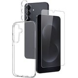 Samsung Galaxy S26 NORTHJO 3-i-1 Skyddspaket m. Flexibelt Plast Skal / Härdat Skärmskyddsglas / Kameralinsskyddsglas - Genomskinlig