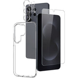 Samsung Galaxy S26 Ultra NORTHJO 3-i-1 Skyddspaket m. Flexibelt Plast Skal / Härdat Skärmskyddsglas / Kameralinsskyddsglas - Genomskinlig