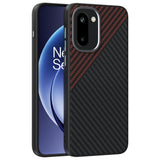 OnePlus 15R EIDERWOOD Magnetiskt Carbon Skal - MagSafe Kompatibel - Svart / Röd