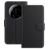 Xiaomi 17 Ultra EIDERWOOD Konstläder Fodral m. Korthållare & Stativfunktion - Svart