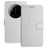 Xiaomi 17 Ultra EIDERWOOD Konstläder Fodral m. Korthållare & Stativfunktion - Silver