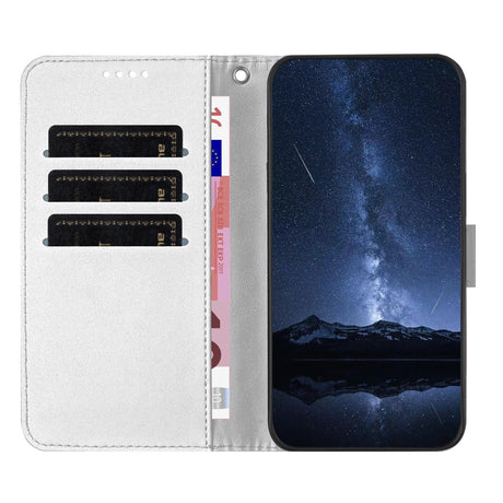 Xiaomi 17 Ultra EIDERWOOD Konstläder Fodral m. Korthållare & Stativfunktion - Silver
