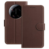 Xiaomi 17 Ultra EIDERWOOD Konstläder Fodral m. Korthållare & Stativfunktion - Brun