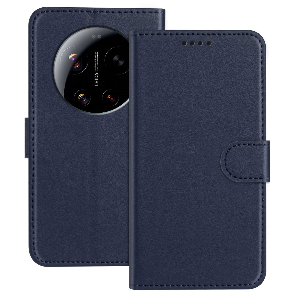 Xiaomi 17 Ultra EIDERWOOD Konstläder Fodral m. Korthållare & Stativfunktion - Blå