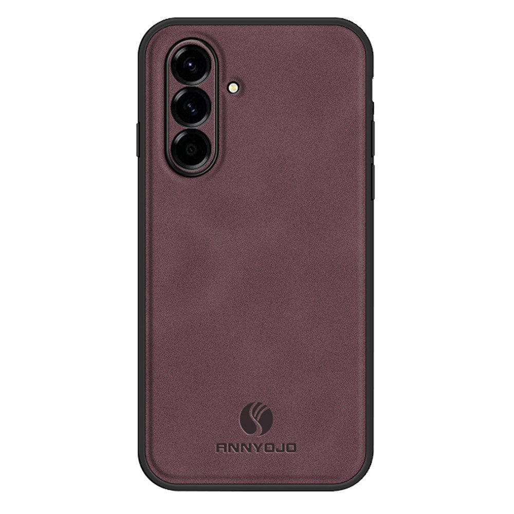 Samsung Galaxy A27 EIDERWOOD Hybrid Skal med Konstläder - Vinrött